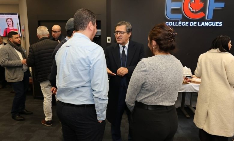 Ouverture ECF Collège de Langues Laval ambassadeur Noureddine Sidi Abed Algérie